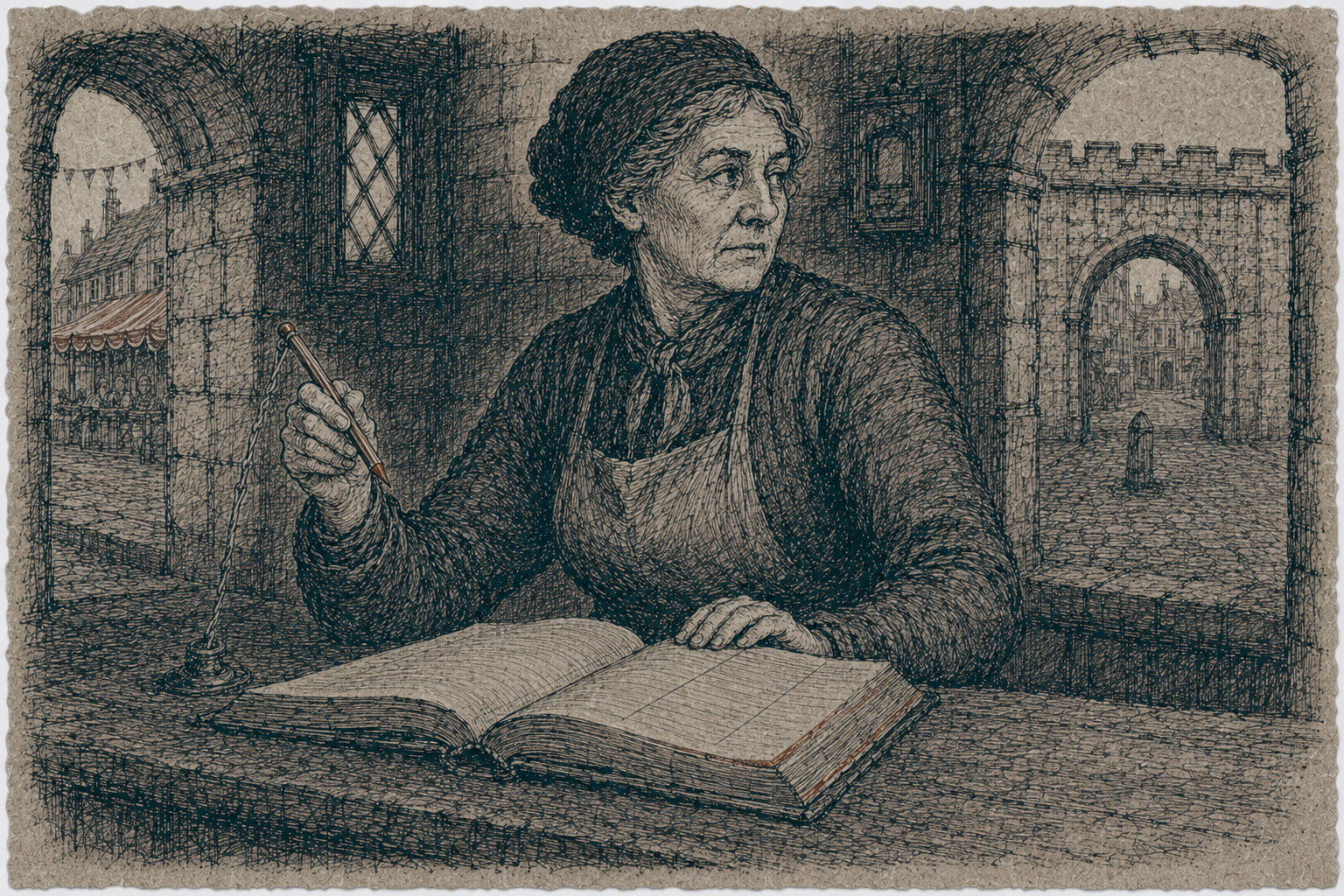 Alys follows the two apparent arrivals through her records