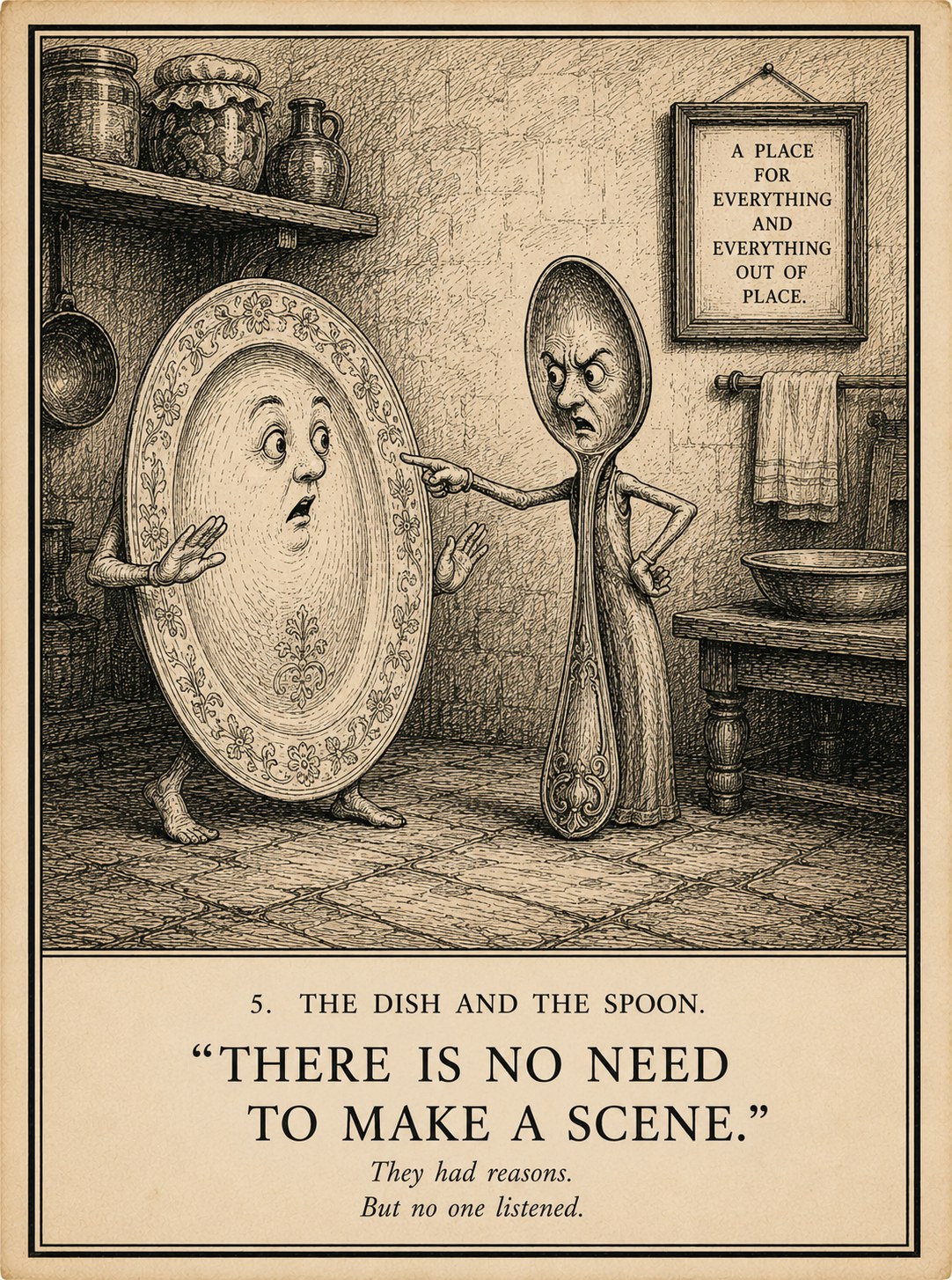 V. THE DISH AND THE SPOON