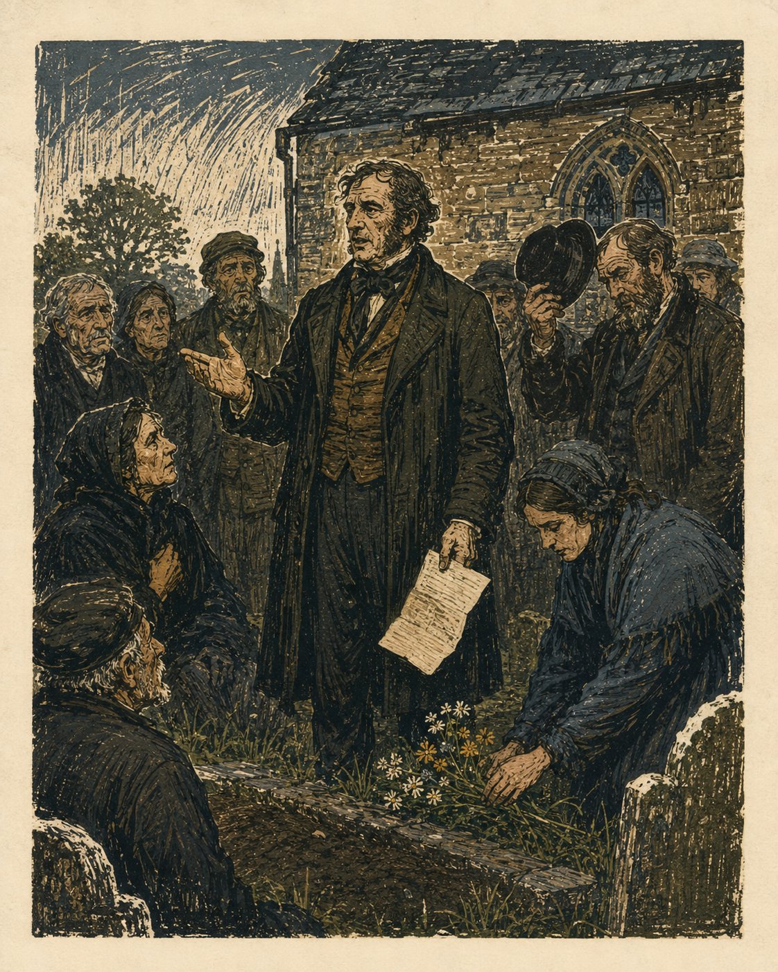 THE WRONG FUNERAL — plate
