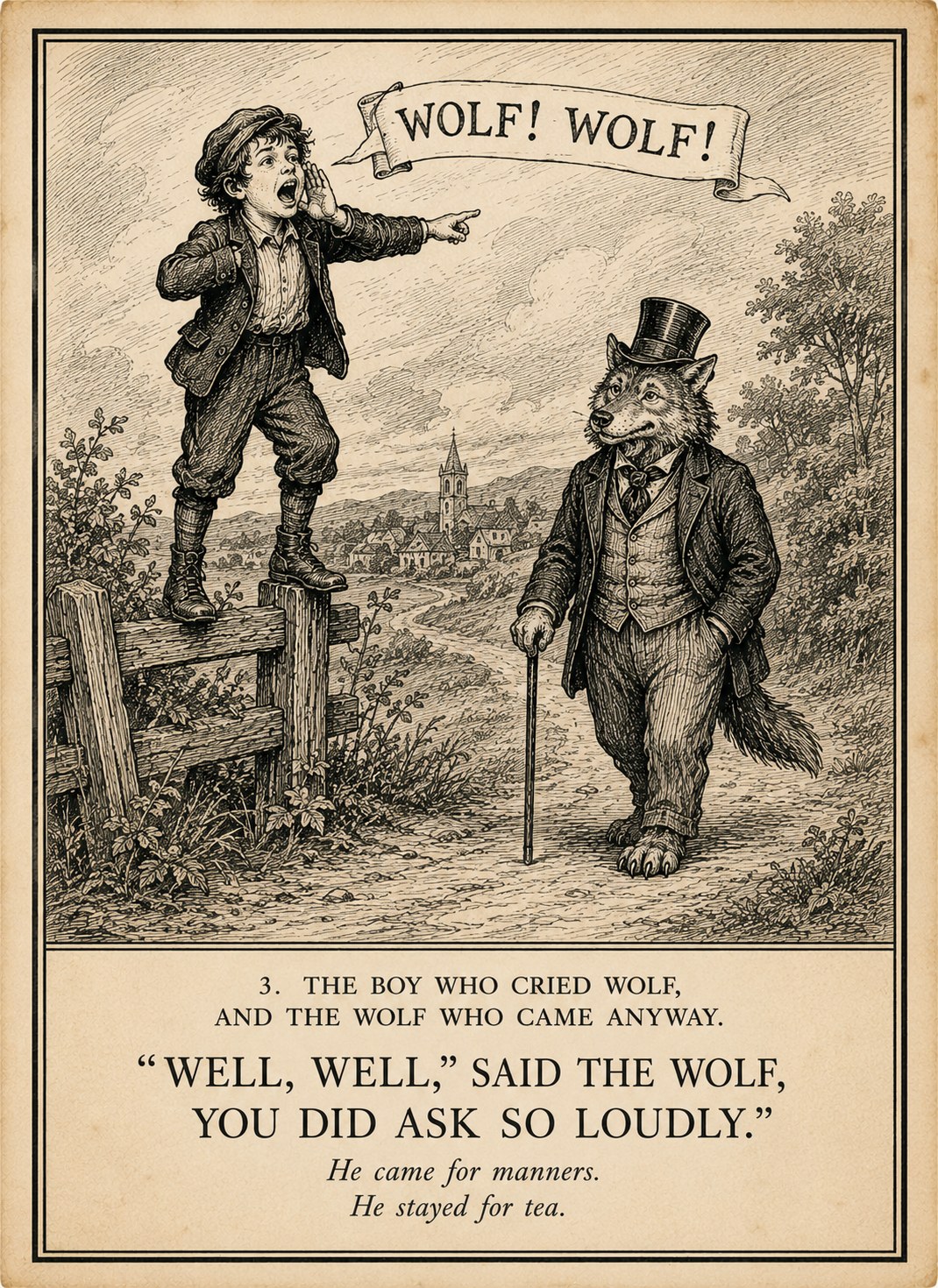 III. THE BOY WHO CRIED WOLF, AND THE WOLF WHO CAME ANYWAY