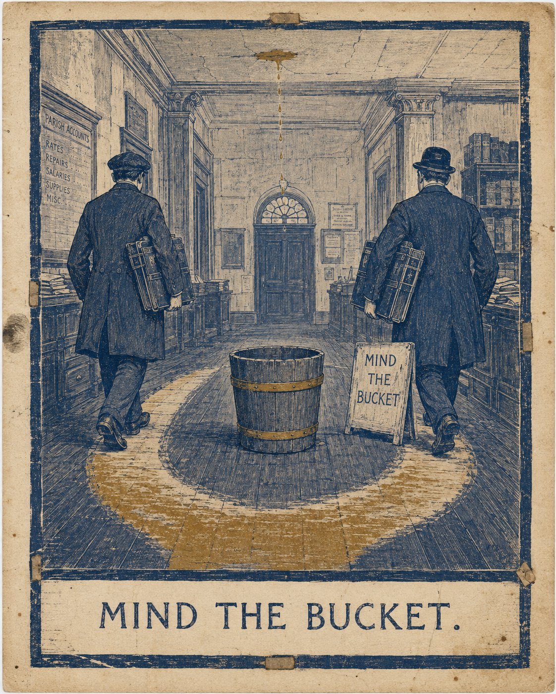 MIND THE BUCKET — plate
