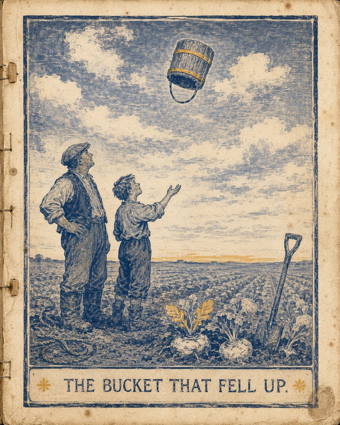 THE BUCKET THAT FELL UP — plate