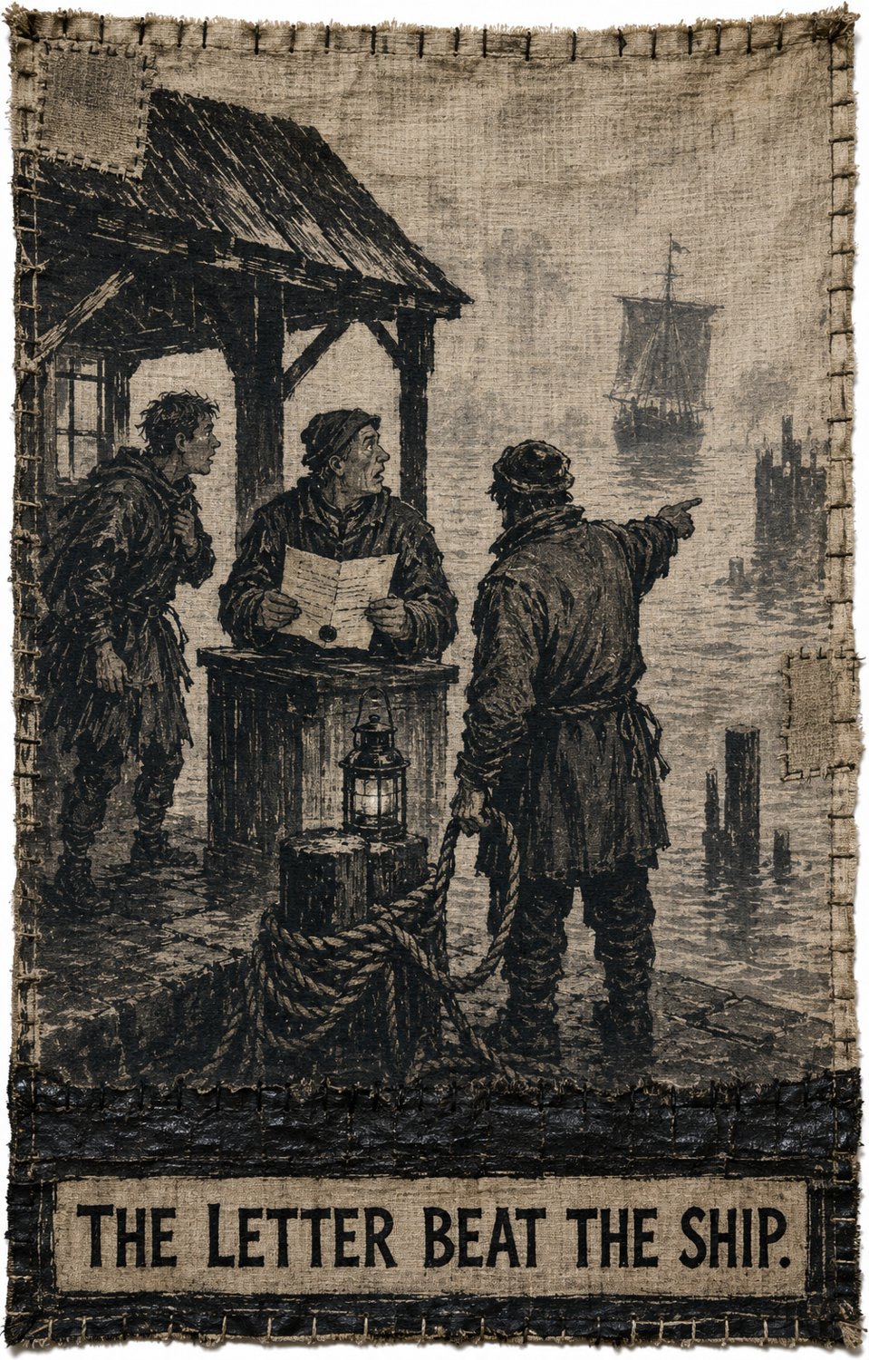 THE LETTER THAT BEAT THE SHIP — plate