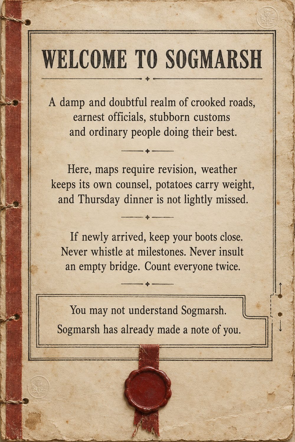 Mr. Mortlake's Register of the Recently & Reluctantly Departed — back cover