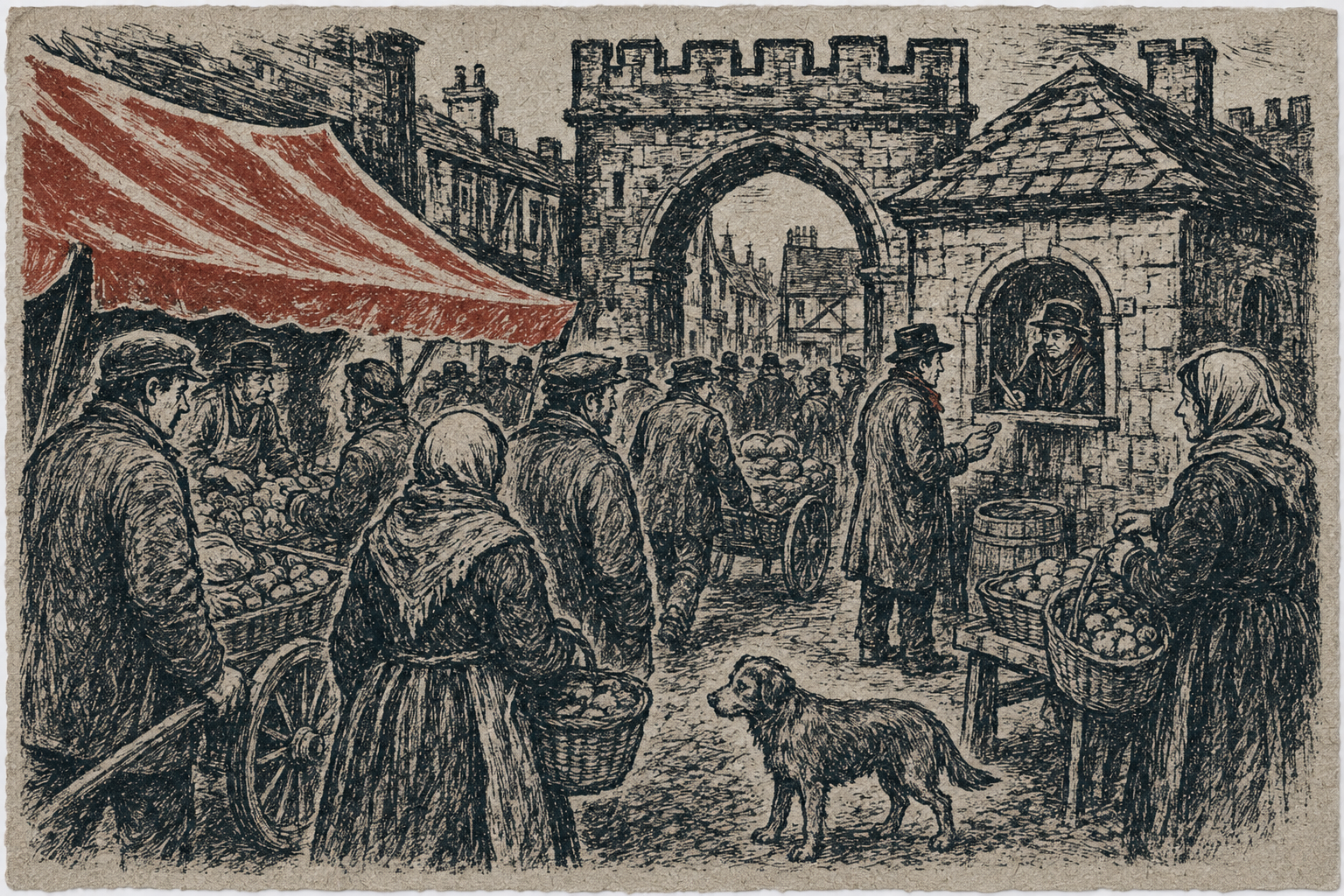 Drudgeford Market Gate at dawn