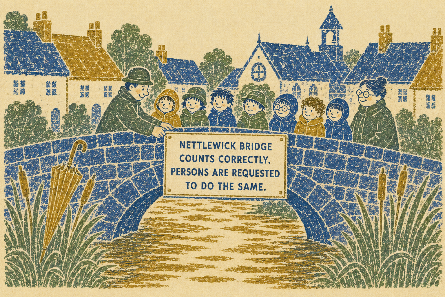 A new notice fixed to Nettlewick Bridge